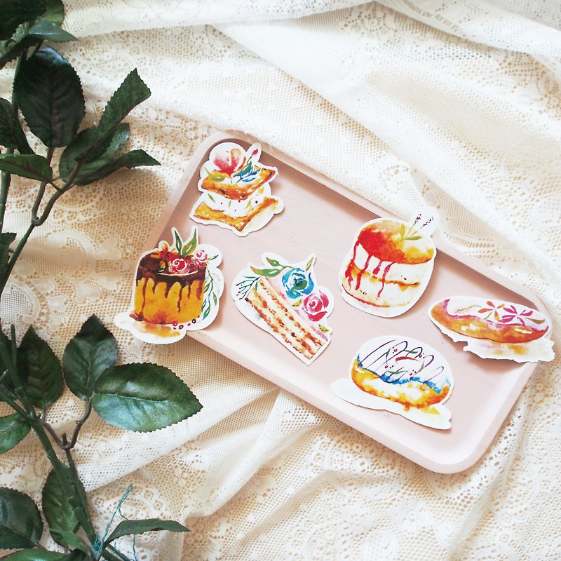 Mstandforc Floral Desserts Stickers (6 pcs) - Stickers - Paper Multicolor