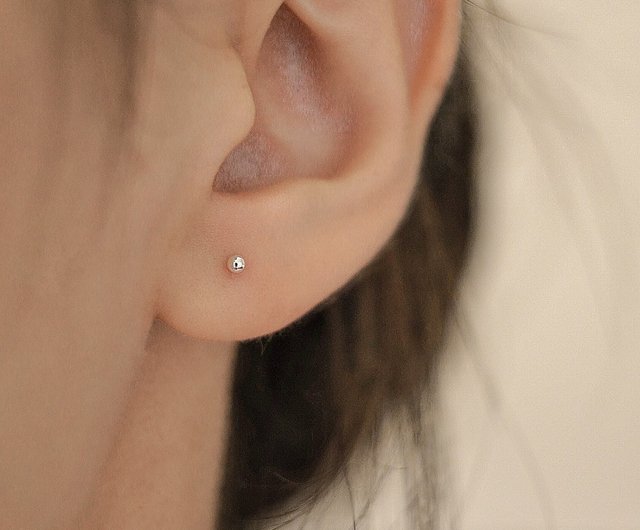 Stud Earrings, Helix Cartilage Second Piercing, Tiny Earrings