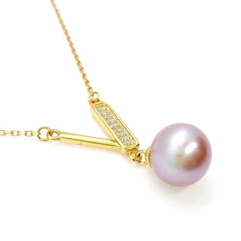 大V淡水珍珠純銀項鍊 - 項鍊 - 珍珠 