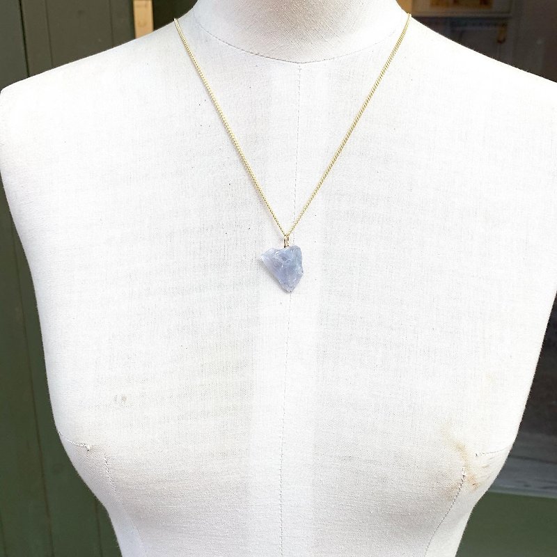 Exclusive-Natural Ore Fluorite Short Necklace _Long Necklace - สร้อยคอ - หิน สีม่วง