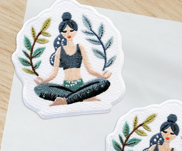【アジアンモード】HuDieGongZhu 坐禅瞑想刺繍CAP 刺繍ワッペン】Yoga Contemplation ヨガ瞑想 - ショップ ICONA