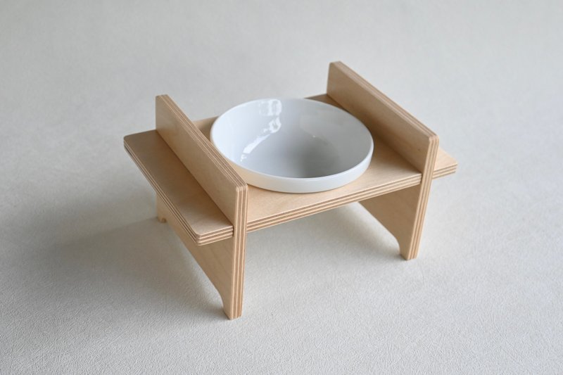 Pet bowl holder (single port) [10% off for pre-order items] - Pet Bowls - Wood 