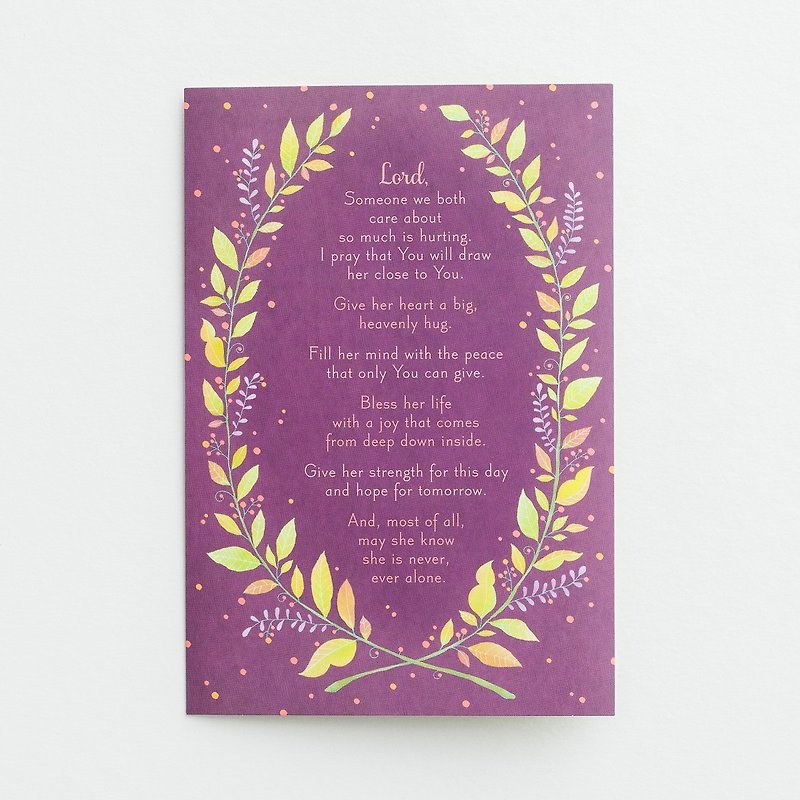 ◤為你禱告,與你一同禱告｜宗教卡片 薰衣草紫色｜Dayspring - 卡片/明信片 - 紙 紫色