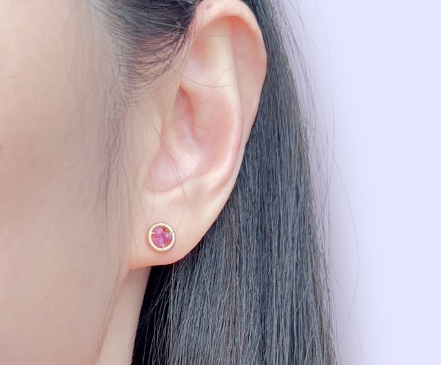 ルビースタッドピアス PT900 ルビースタッド ピアス・2カラットタイプ【誕生石7月
