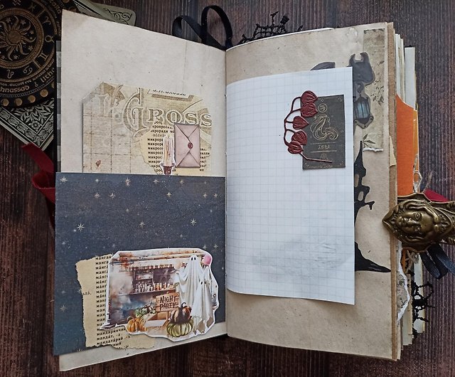 Witchy journal Halloween junk journal Spooky notebook Witch magic book -  Shop junkjournals Notebooks & Journals - Pinkoi