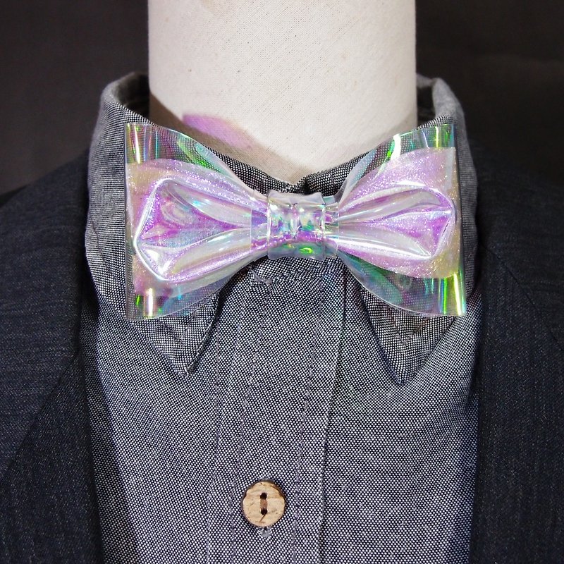 Candy colorful transparent white bow tie - Ties & Tie Clips - Polyester Transparent