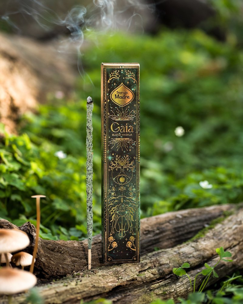 【Sagrada Madre】GAIA MASALA Aromatherapy Stick - Fragrances - Plants & Flowers Khaki