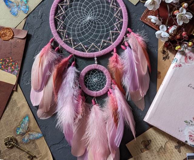 Handmade purple with pink dream catcher for girl | เครื่อง