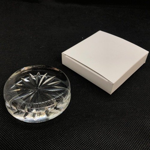 kirikoshinkou~japanese cut glass~ 十六菊紋ペーパーウェイト