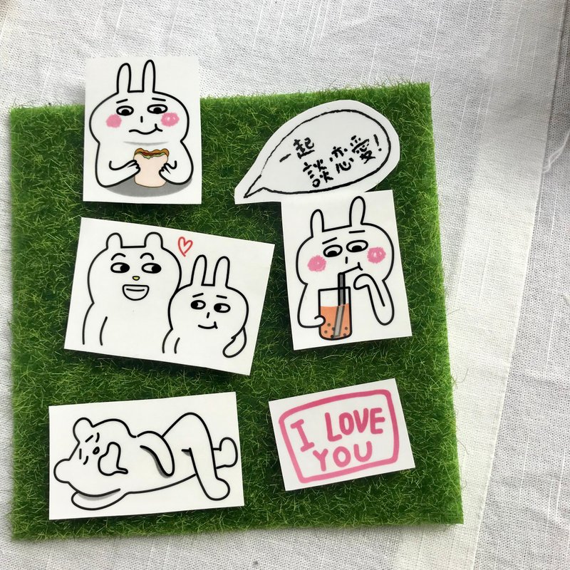 隨性剪裁透明貼紙(中)-共六款 - 貼紙 - 其他材質 