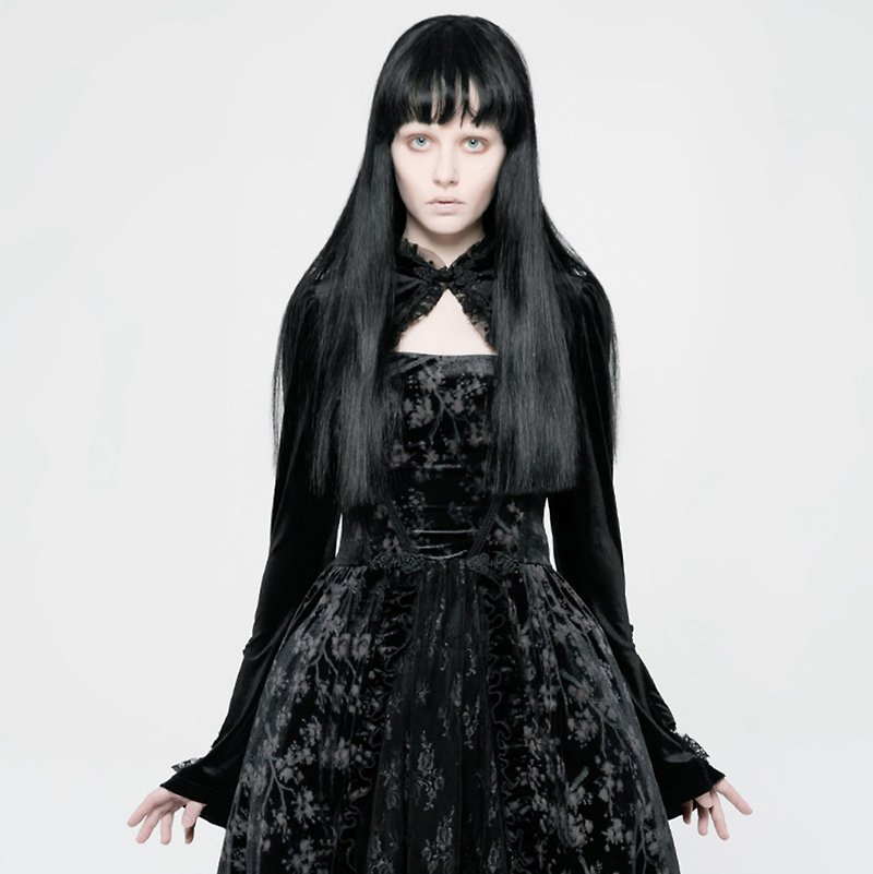 Lolita Classical Short Jacket - เสื้อแจ็คเก็ต - วัสดุอื่นๆ สีดำ