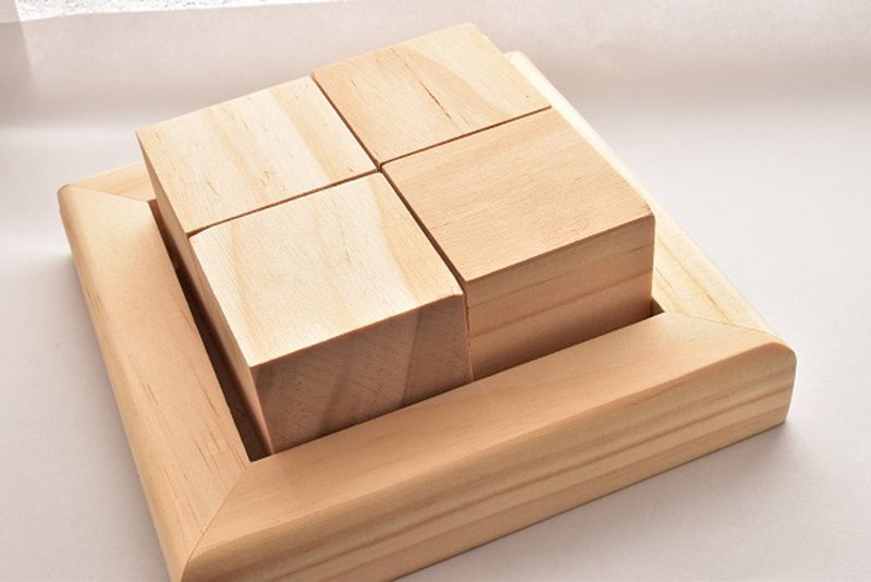 3D Six-Sided Puzzle, Wooden Puzzle, Hand-Painted Puzzle, Puzzle Blocks, DIY Cultural Creation, Blank Puzzle - เกมปริศนา - ไม้ 