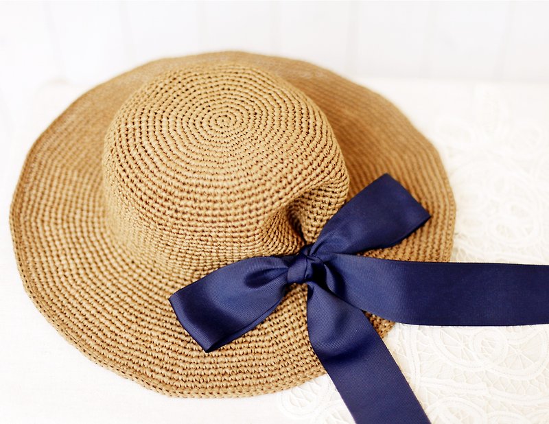 [Good] summer day hand-made French braid bow hat - หมวก - วัสดุอื่นๆ หลากหลายสี