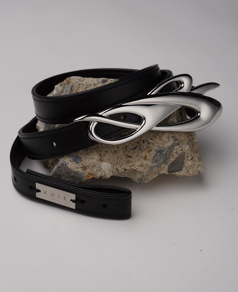 -In stock-Epoch handmade custom belt - เข็มขัด - เงิน สีเงิน