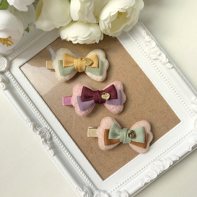 Warm Teddy Bear Plush Bow Knot Girls Barrette Hair Accessories - Hair Accessories - Other Materials Multicolor