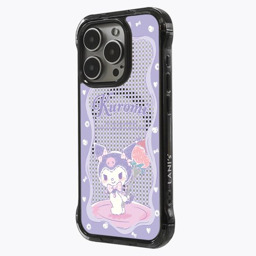 LANI's 風格防摔手機殼 酷洛米 草莓蛋糕 懶人支架款【磁吸透黑 】iPhone 16 15 Pro Max