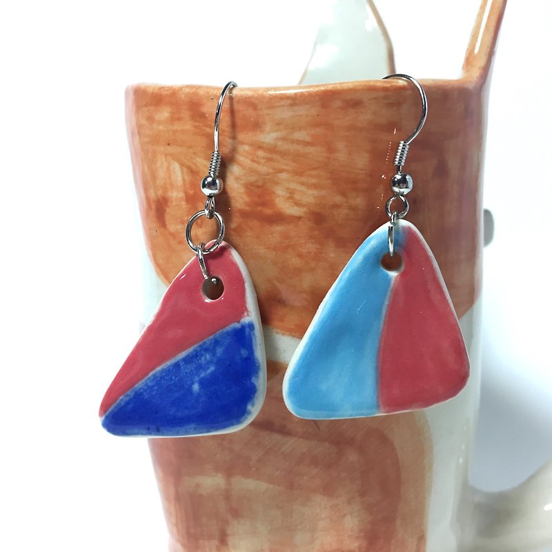 Geometry Colours Patch Earrings - Earrings & Clip-ons - Pottery 
