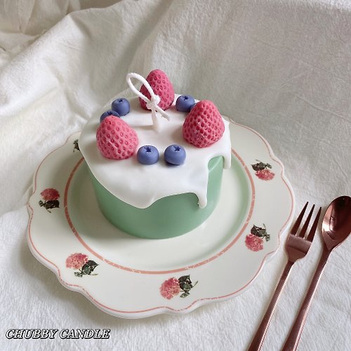 Chubby Candle Lab 【蛋糕系列】莓果派對 4吋蛋糕蠟燭