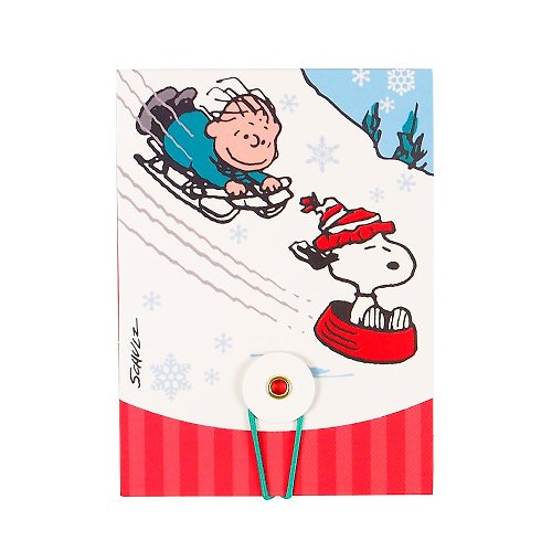 205剪刀石頭紙 Snoopy 便條本-史努比滑雪【Hallmark 聖誕節禮品】