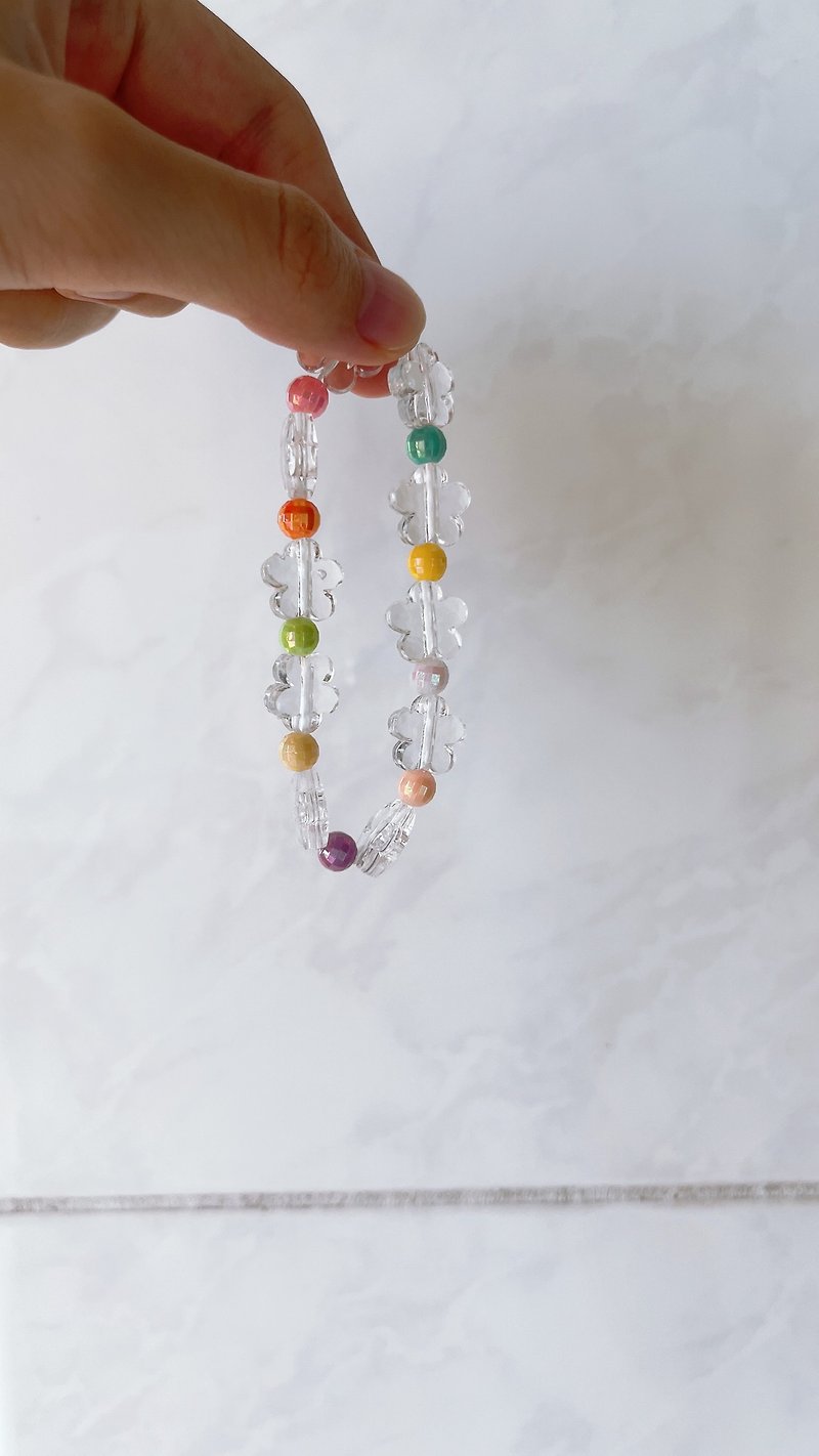 Transparent Flower Stretch Bracelet - Bracelets - Plastic Multicolor