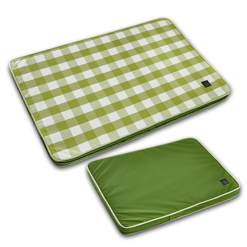 Lifeapp Pet Relief Sleeping Pad Large Plaid---L (Green White) W110 x D70 x H5 - Bedding & Cages - Other Materials Green