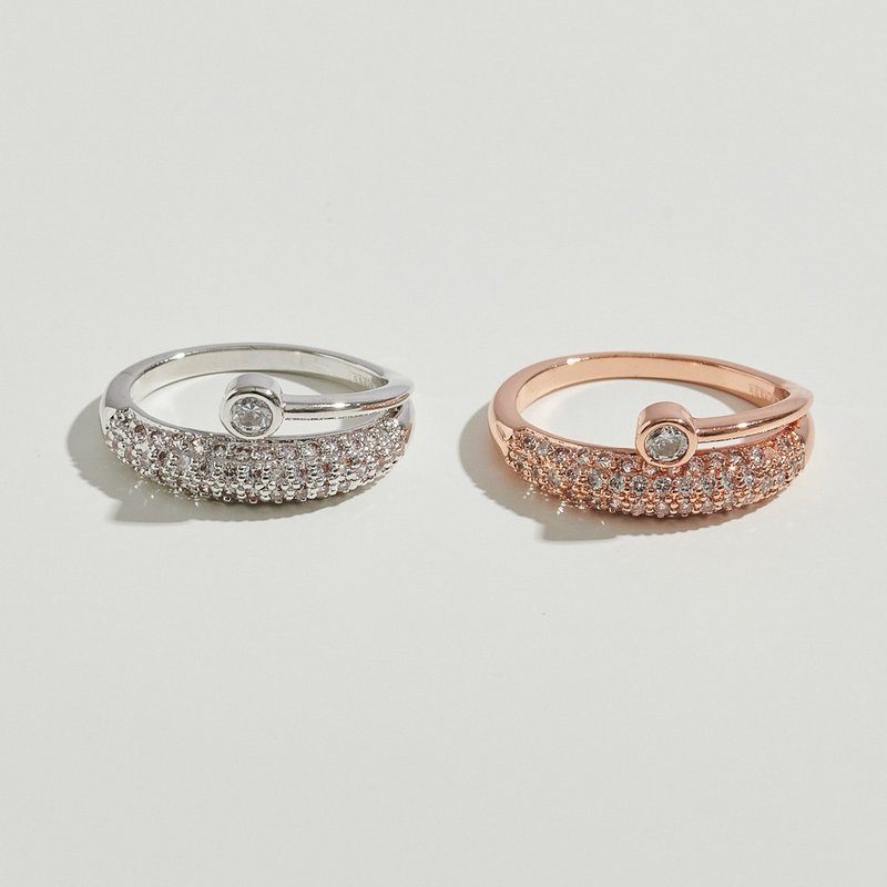 Star-studded diamond ring (two colors in total) - แหวนทั่วไป - ทองแดงทองเหลือง สีทอง