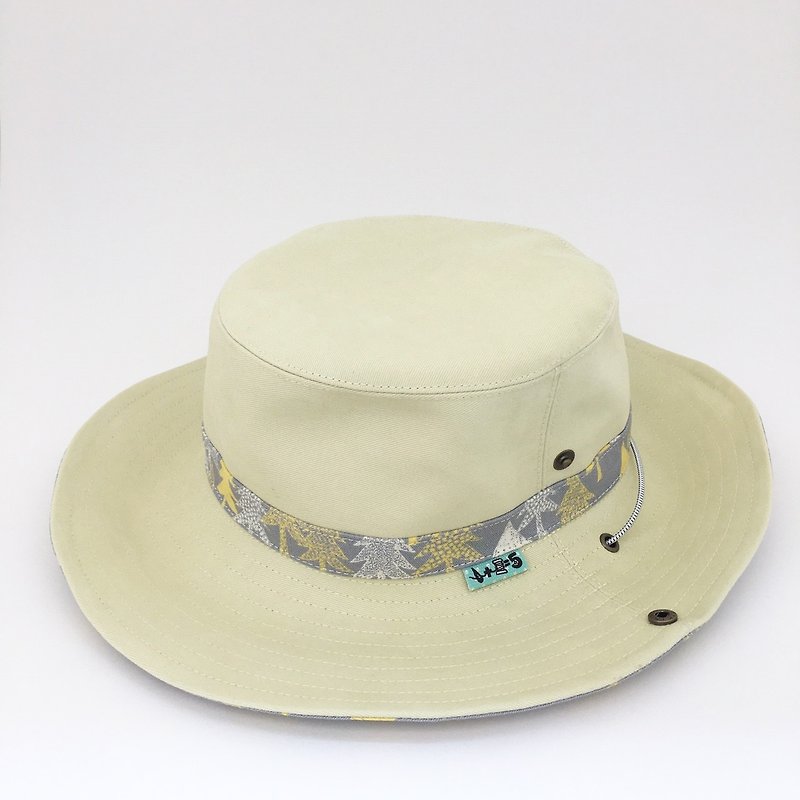 *Firefly tree lime yellow sun hat / cowboy hat* - Hats & Caps - Cotton & Hemp Yellow