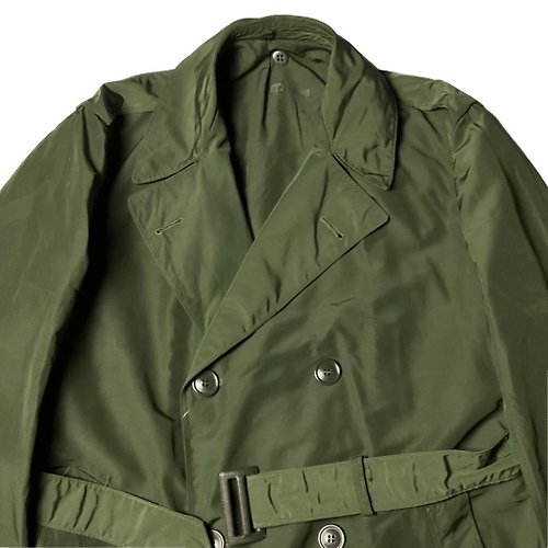 HeadxLover 愛頭牌古著店 古著 60s越戰軍用雙排釦長版雨衣外套