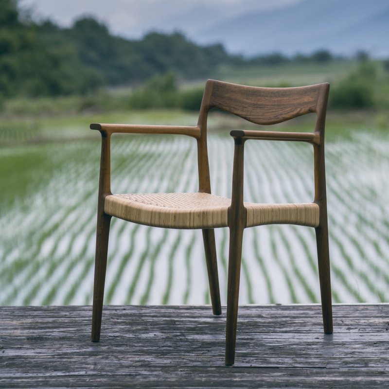 Teak armrest dining chair - เก้าอี้โซฟา - ไม้ สีนำ้ตาล