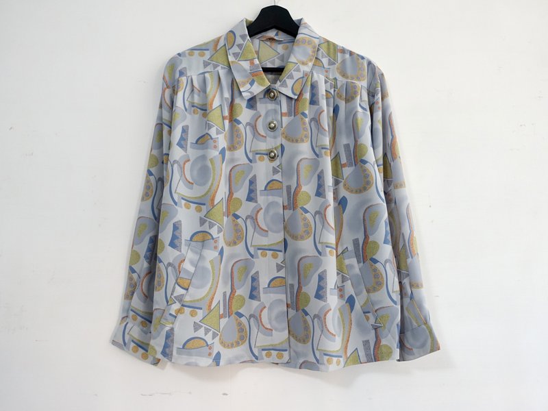 Awhile moment | Vintage long-sleeved shirt no.560 - Women's Shirts - Polyester Multicolor