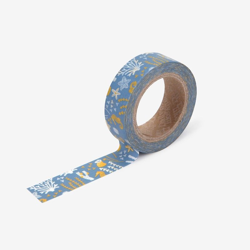 シングルロール紙テープ-100マリンホーム、E2D03824 - マスキングテープ - 紙 ブルー