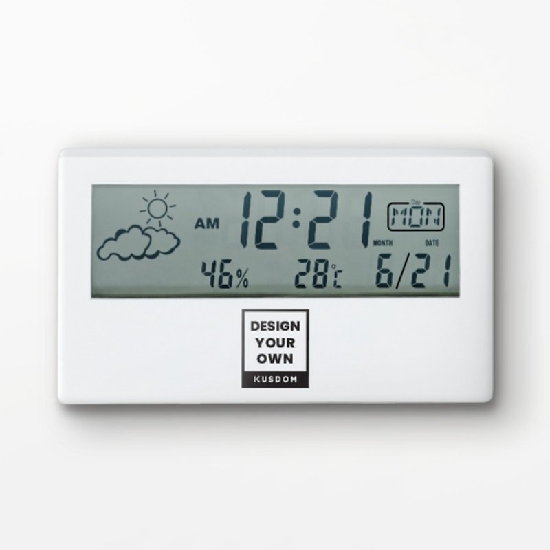 [Customized gift] Electronic calendar alarm clock│Desktop calendar/office desk│Valentine's Day/Father's Day - Calendars - Plastic White