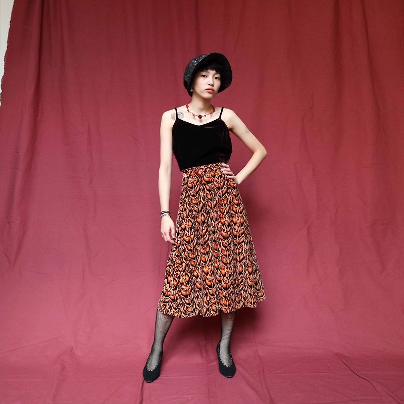 Pumpkin Vintage. Ancient gorgeous wild leopard-print suede dress - Skirts - Other Materials 