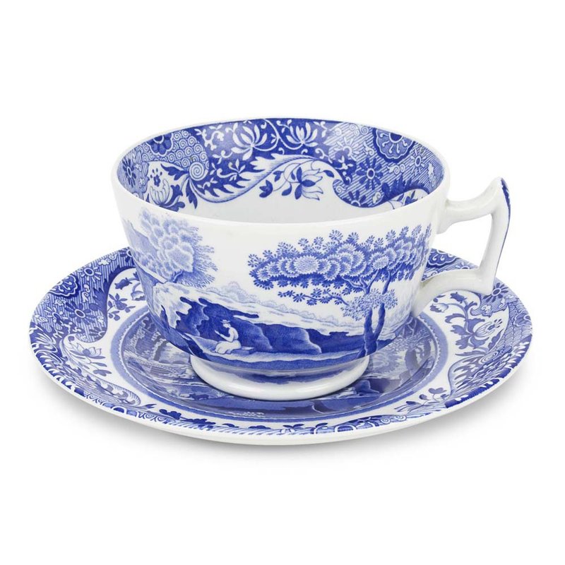 Spode 義大利藍280ML早餐杯盤組 - 茶壺/茶杯/茶具 - 瓷 藍色