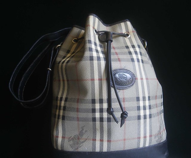 OLD-TIME] Early second-hand old bags Italian-made Burberrys bucket bag -  Shop OLD-TIME Vintage & Classic & Deco Messenger Bags & Sling Bags - Pinkoi