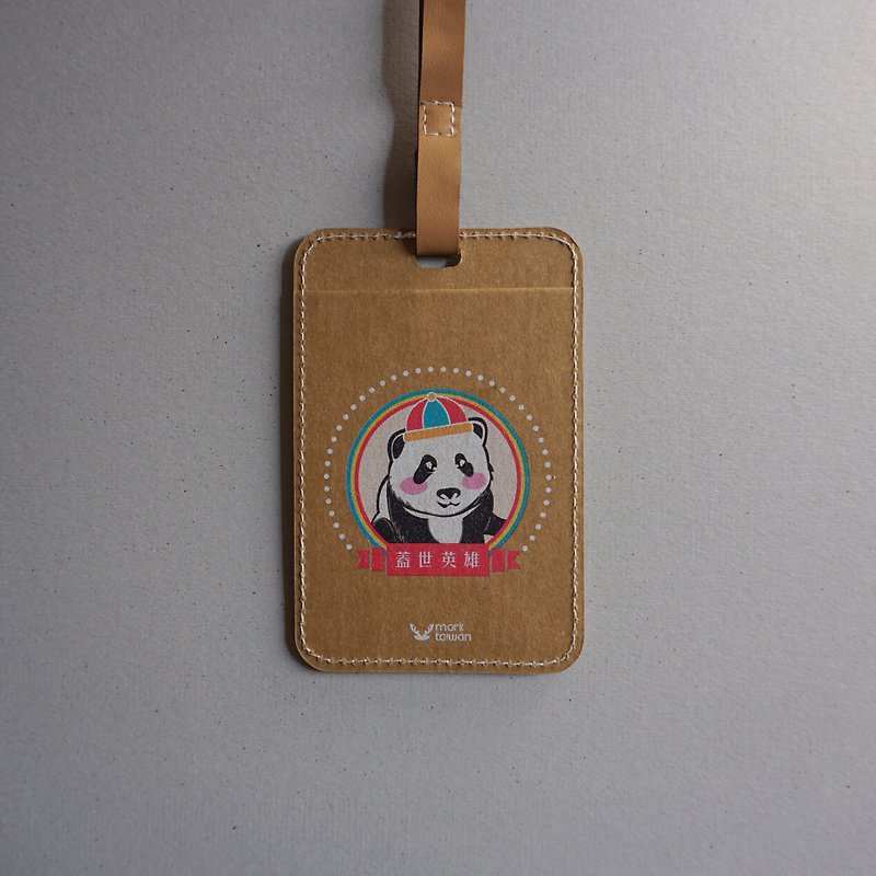 パンダ-多機能カードセット|かわいい動物と実用的なギフト - パスケース - その他の素材 
