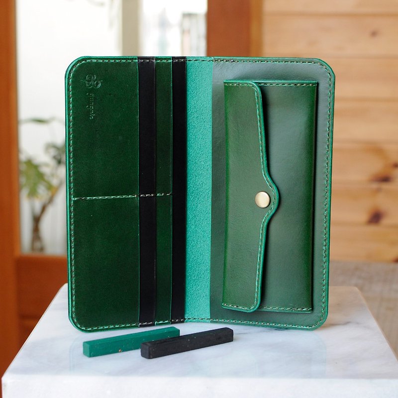 Simple wallet B No.6 Buttero - Wallets - Genuine Leather Green