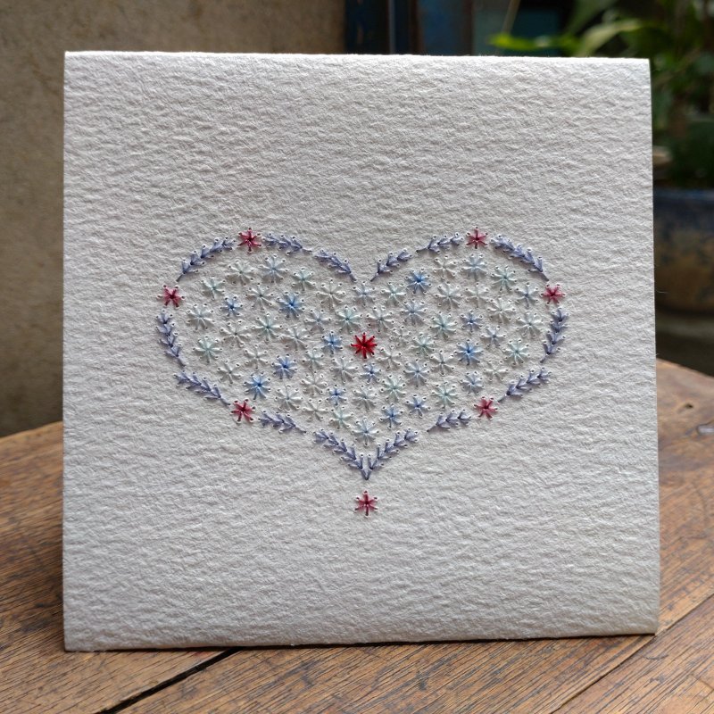 【Paper embroidery card】Feelings card - Cards & Postcards - Paper 