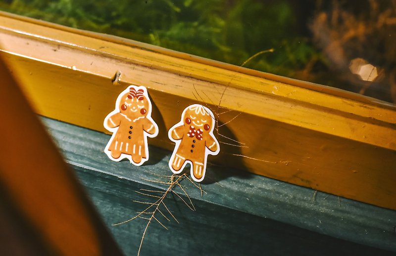 Gingerbread Man has a big smile stickers - สติกเกอร์ - กระดาษ 