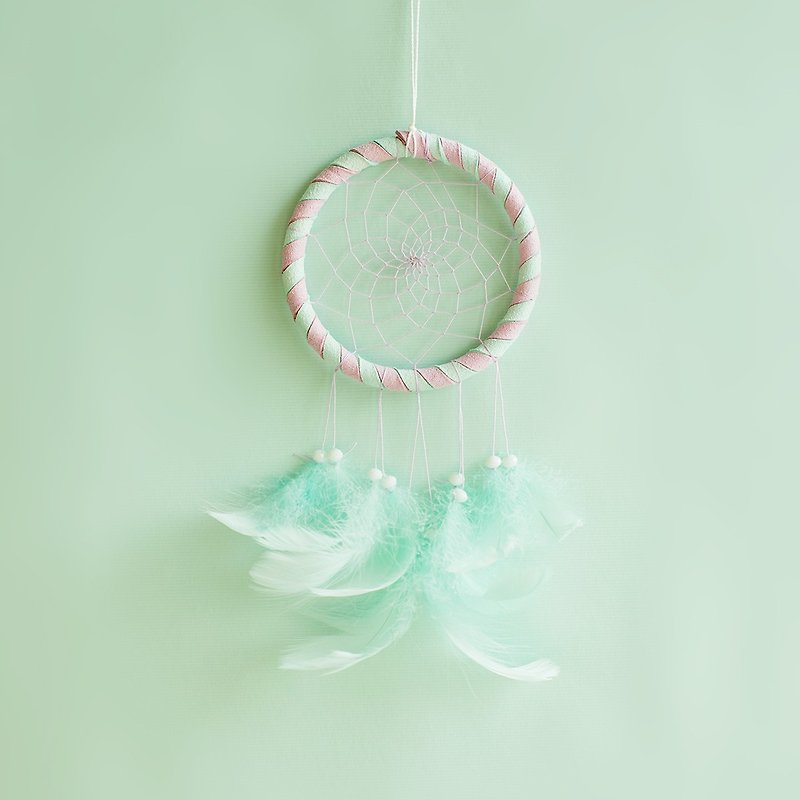 Purple Story Double Color (Light Purple + Mint Green)-Dream Catcher 10cm-Valentine's Gift - Items for Display - Other Materials 