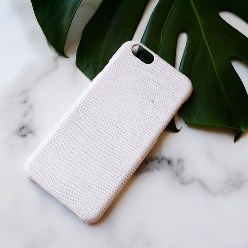 AOORTI :: iPhone 6s/6s 4.7-inch Handmade Leather Cowhide Phone Case-Lizard White Pattern - Phone Cases - Genuine Leather White