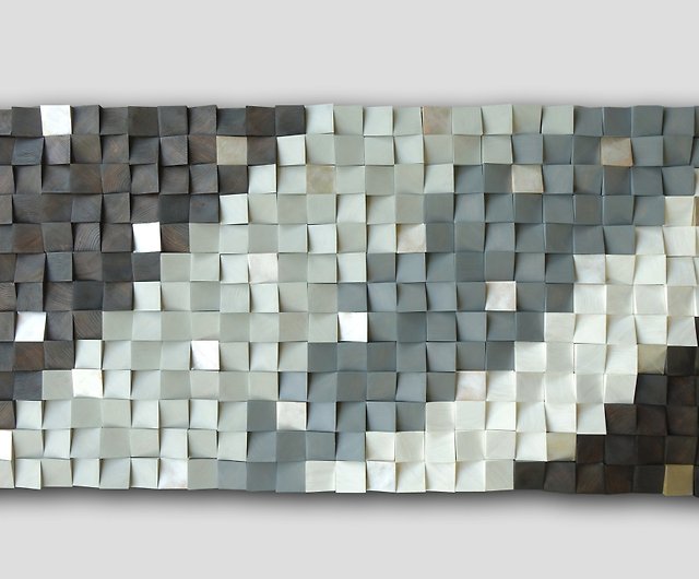 wooden mosaic wall decor, Texture wood wall art, 3D Wall hanging, sound  diffuser - Shop LiviaWoodArt Wall Décor - Pinkoi