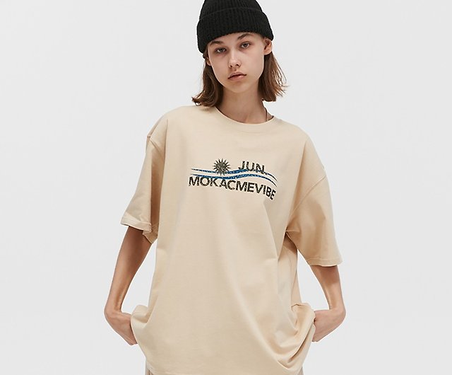 MOKACME 2023SS street trend JUN theme old printed cotton T-shirt
