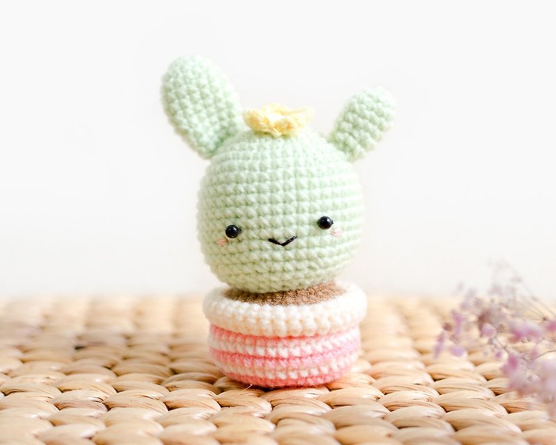 Amigurumi pincushion_Cute Cactus Lover No.1 - Stuffed Dolls & Figurines - Other Materials Green