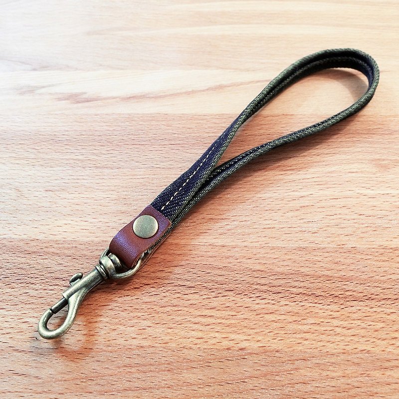 [New Products] Washed Denim Hand Strap - ID & Badge Holders - Cotton & Hemp Blue