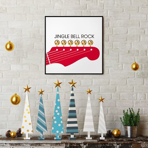 菠蘿選畫所 JINGLE BELL ROCK - 鈴鐺聖誕裝飾畫/聖誕音樂掛畫/聖誕交換禮物