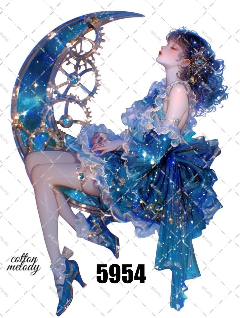 original sticker no.5954 人物ステッカー オリジナルステッカー 人物ステッカー 女の子ステッカー オリジナル人物ステッカー - 貼紙 - 紙 