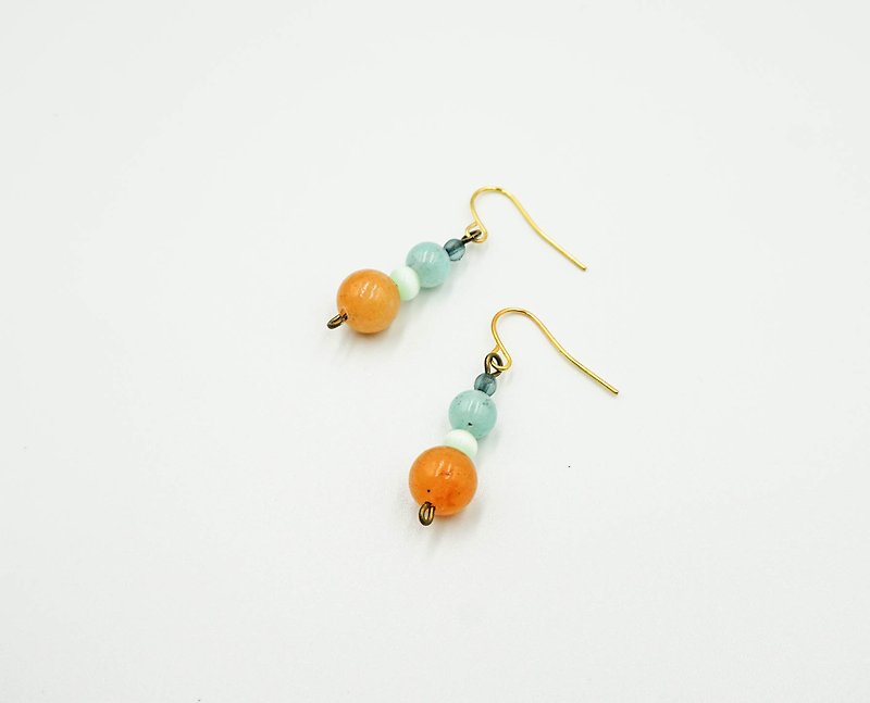 Handmade Earrings | Glass - Earrings & Clip-ons - Semi-Precious Stones Orange