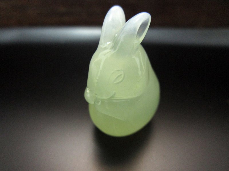 小雕件 小品生肖-兔 岫玉 - 擺飾/家飾品 - 玉石 綠色