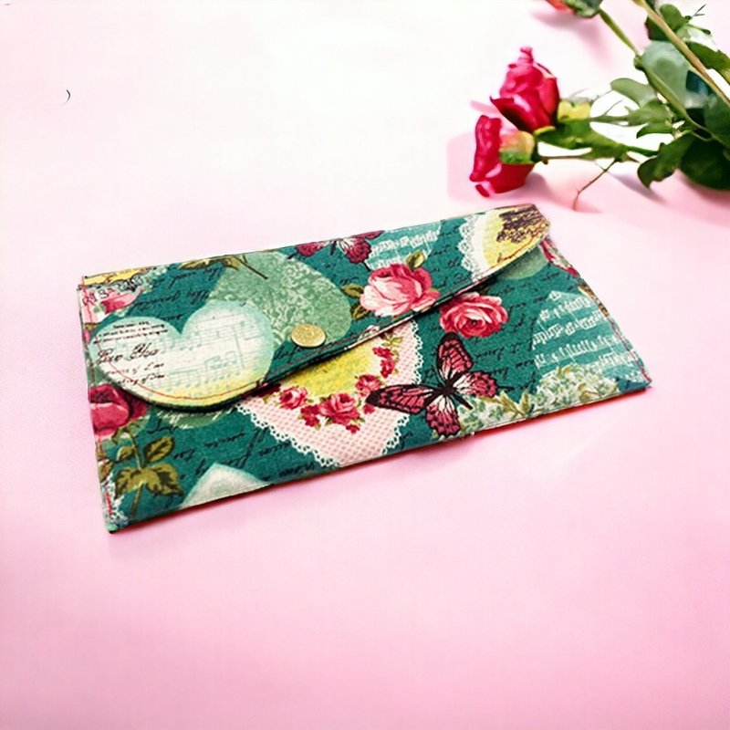 Alamain Fabric Red Envelope, Lush Flowers, Can Hold NT100,000 - Chinese New Year - Cotton & Hemp 